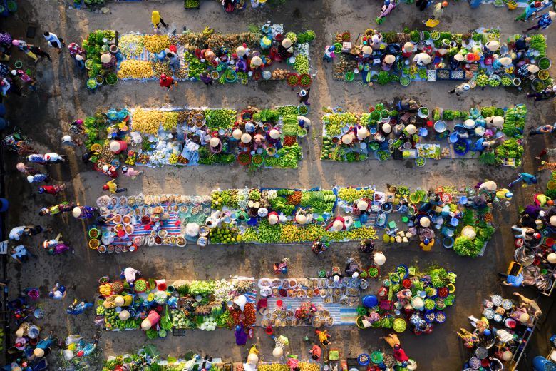 Le marché de Vi Thanh à Hau Giang